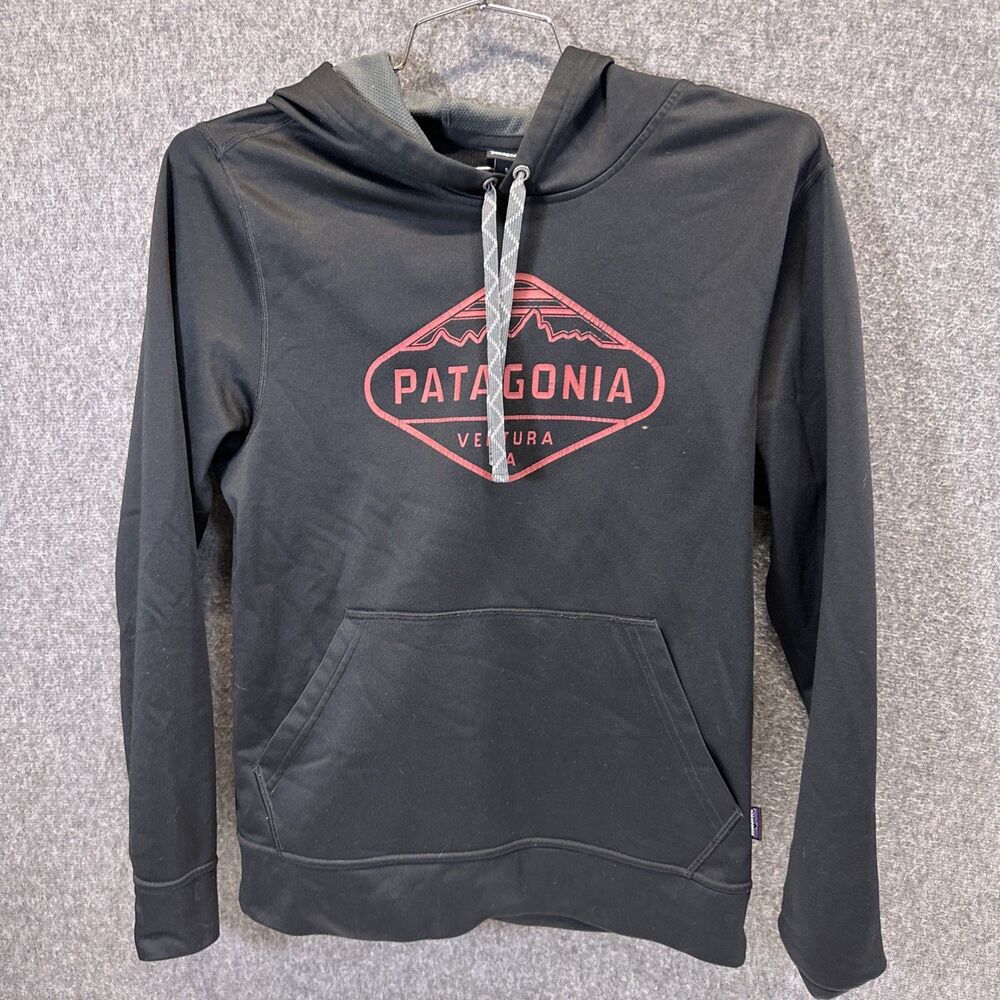 Patagonia Pullover Hoodie Mens Size Small Black Lined Ventura CA